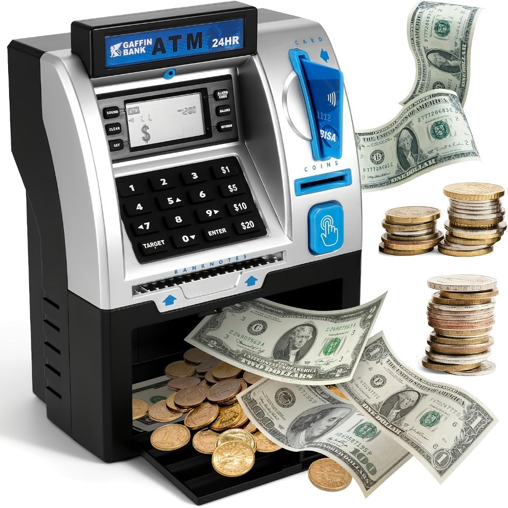 Electronic ATM Kids Piggy Bank with Password, Banknote & Coin Savings Bank for Boys Girls, Birthday Gift — image 3