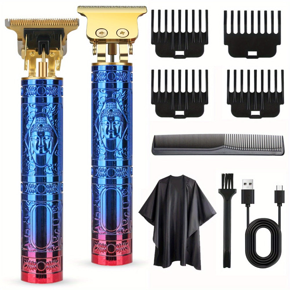 Electric Hair Clipper & Beard Trimmer Set for Men – USB Rechargeable Cordless Haircut Kit with 4 Guide Combs | Professional H