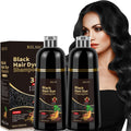 Grey Hair Coverage Shampoo 2 Pack 3-in-1 Herbal Hair Dye Kit with Plant-Based Squalane Colors for Bath Time, Home Spa and Per