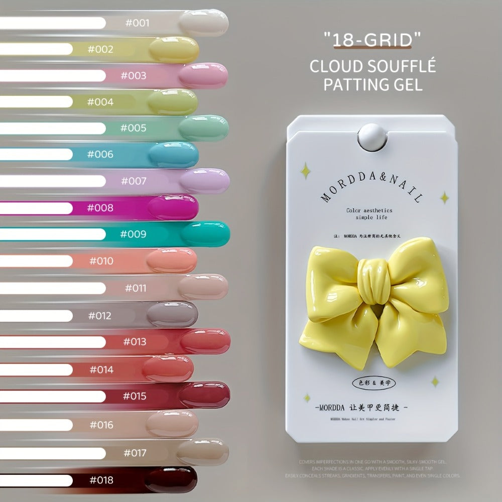 Gel Nail Polish Set with MORDDA Label, 18 Cloud Souffle Patting Colors in Autumn Winter Palette — image 10