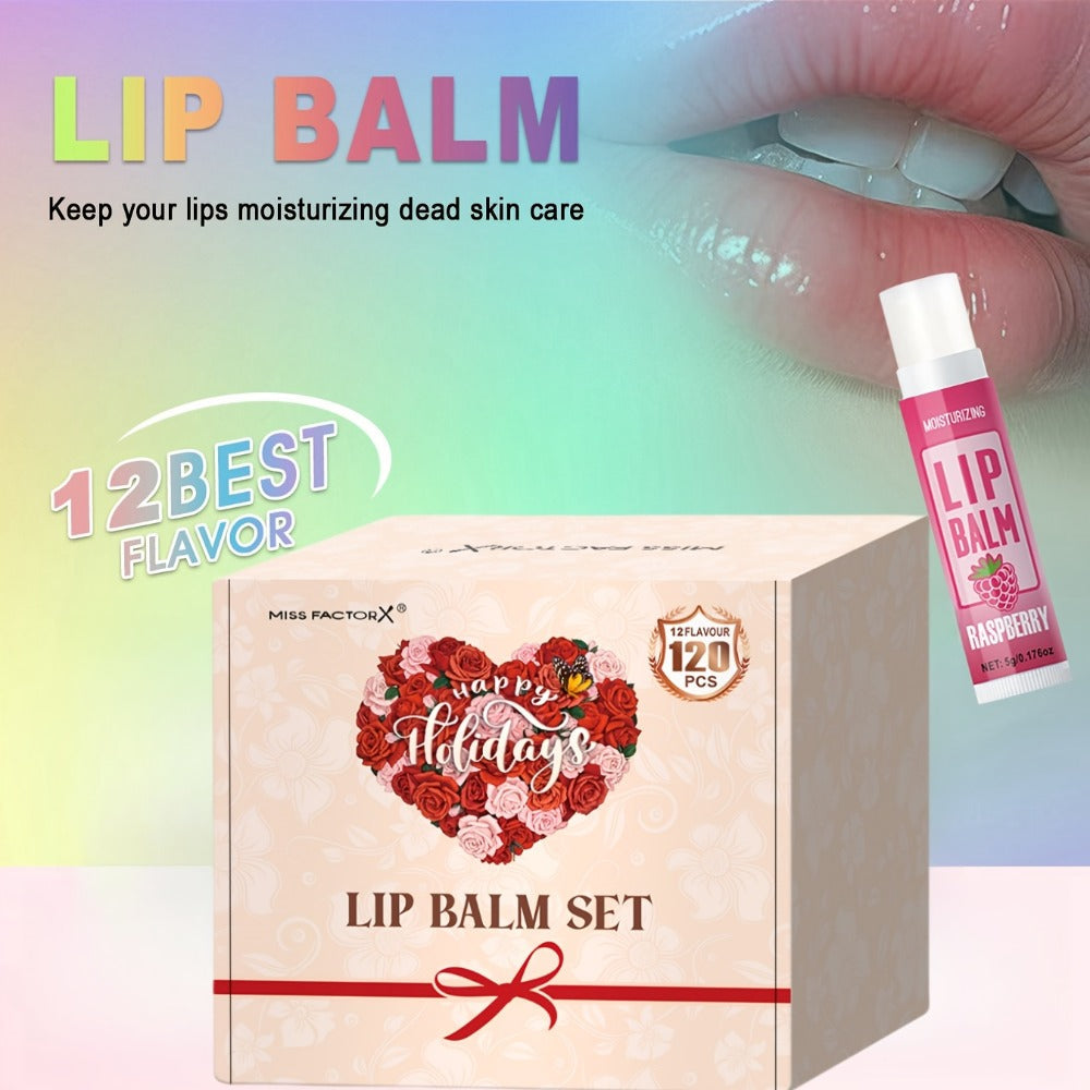 Lip Balm 120-Piece Bulk Set with 12 Flavors, Glossy Twist-Up Tubes and Divided Gift Box Packaging — image 7