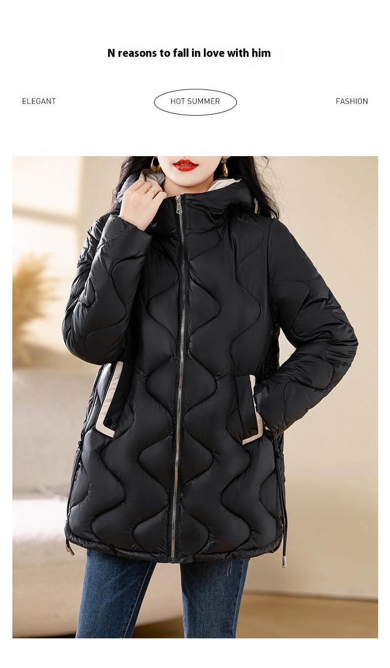 Winter Disposable Cotton-padded Coat For Women Padded Down Jacket Korean Style Mid-length Warm Jacket For Women