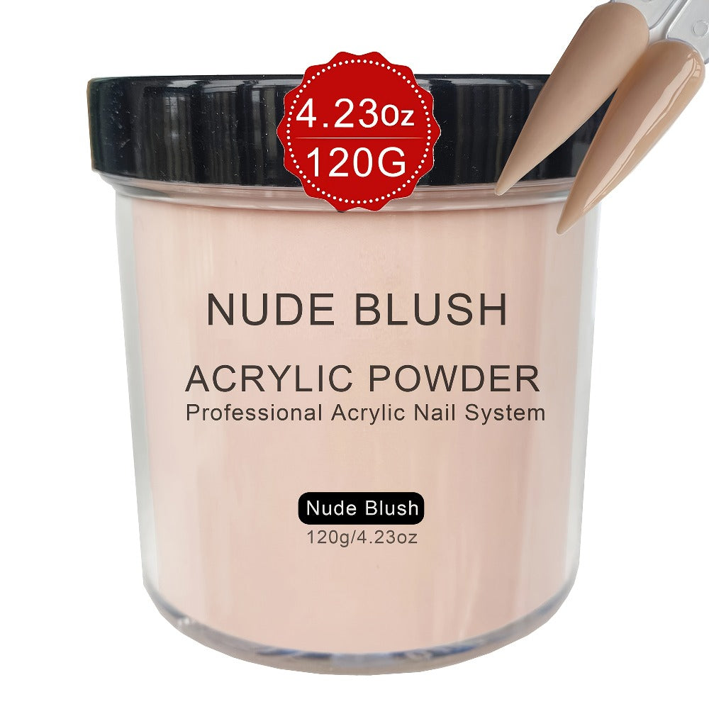 120g Acrylic Nail Powder Jar in Clear, Pinkish, Nude or White for Use with Compatible Acrylic Liquid — image 4