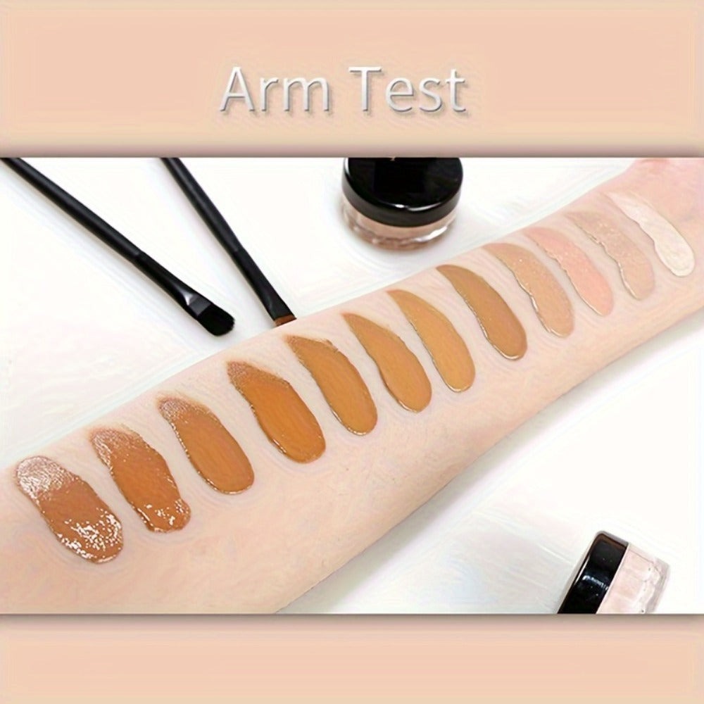 Full Coverage Concealer Set 3-Piece Waterproof Cream Foundation, Covers Dark Circles Eye Bags Blemishes Freckles — image 4