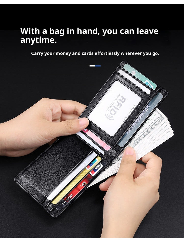Multiple Card Slots RFID Anti-theft Credit Card Wallet