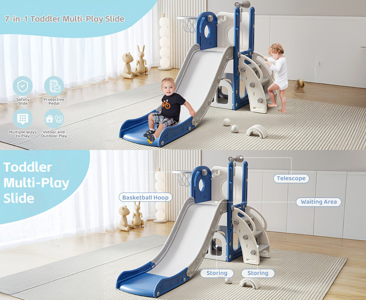 Toddler Slide & Climber Playset L-Shaped Indoor Outdoor Playground with the Listed Color, Size or Set Options for Everyday Us