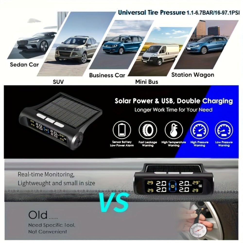 Tire Pressure Monitoring System with 5 Alarm Modes and Color Display — image 7