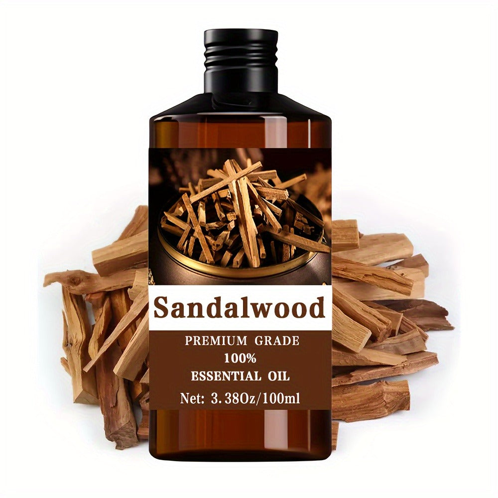 Essential Oil Sandalwood Aroma in 100ml Dropper Bottle for Diffuser, Massage and Meditation Use — image 1