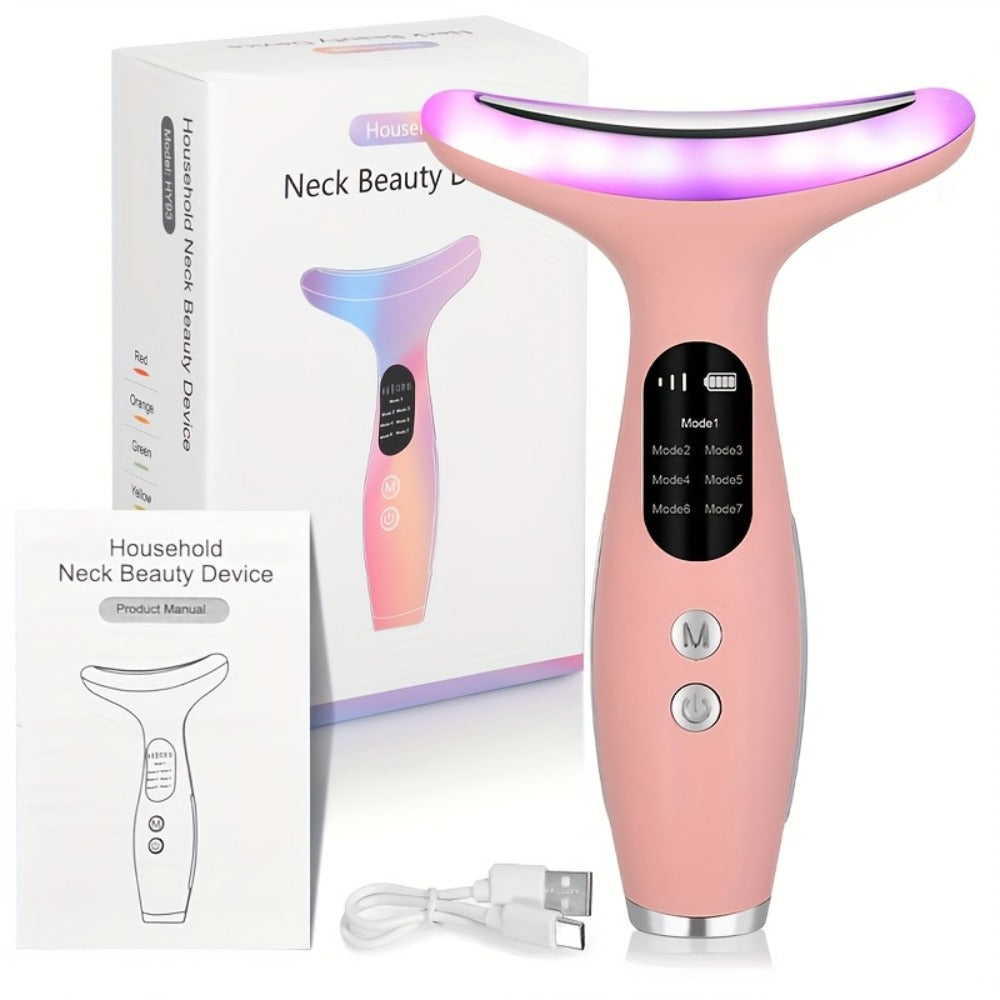 Face & Neck Massager Vibrating Rechargeable USB Device Adjustable Strength Eye Massage Beauty Tool for Women for Home or Salo