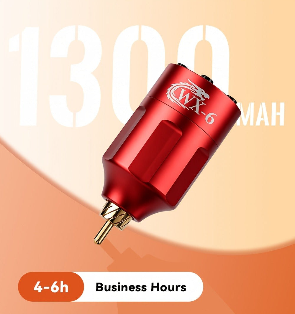 WX-6 Rechargeable Tattoo Power Supply with LED Display and Four RCA or DC Color Configurations — image 17
