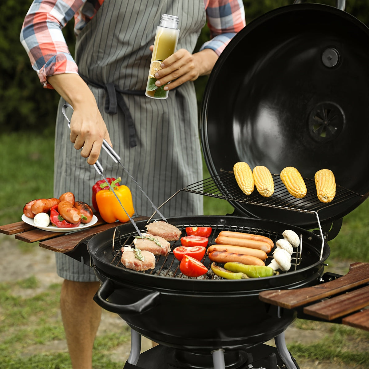 Thirty-Five-Piece BBQ Grill Tool Kit with Thermometer, Two Grill Mats, Heat Glove and Carry Case — image 5