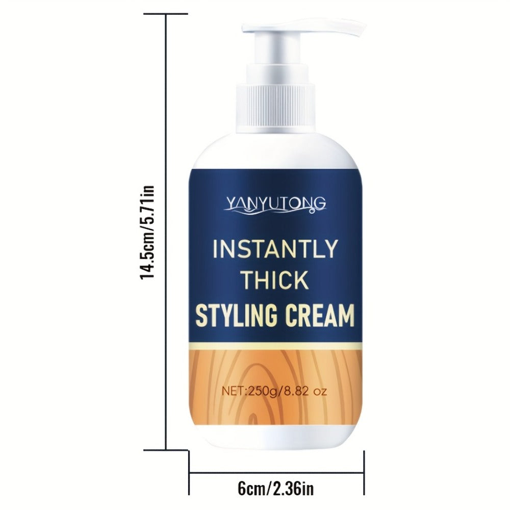YANYULONG 250g Hair Styling Cream in White Pump Bottle with Squalane and Rosemary Extract Labels — image 4
