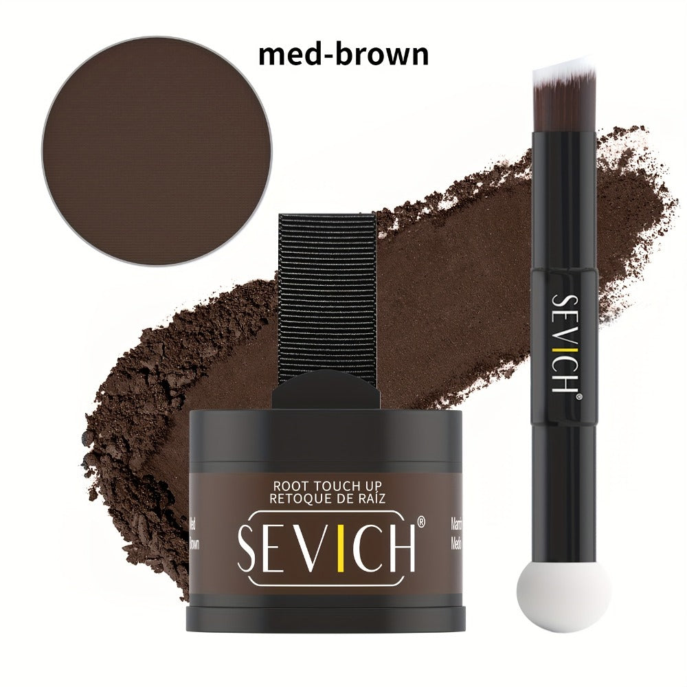 Hairline Powder Root Touch-Up Kit with Refill & Brush – Waterproof Instant Grey Hair Concealer Fills Sparse Hairline Bald Spo