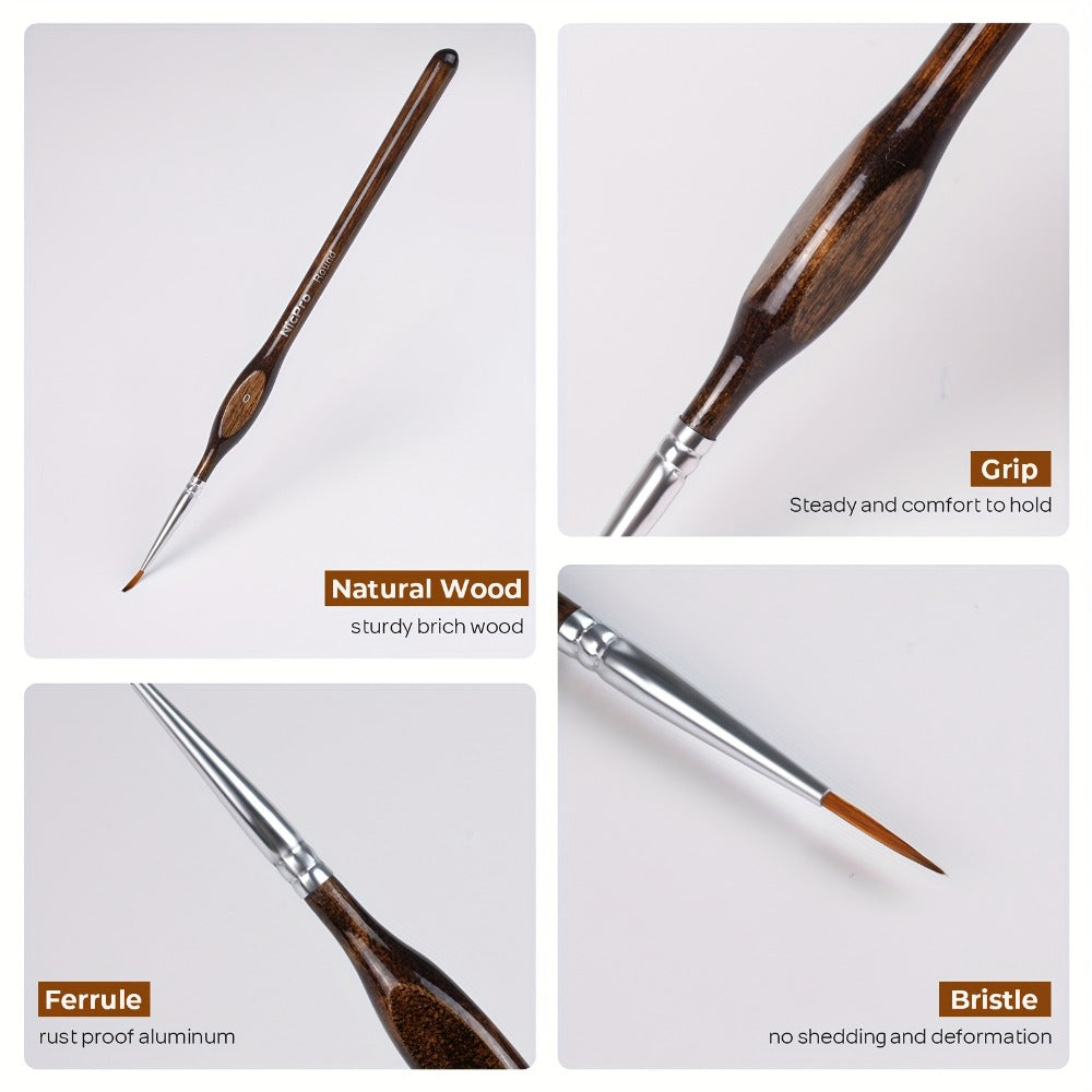 Miniature Paint Brush Set with Cloth Roll Detail Brushes for Acrylic Oil with the Listed Color, Size or Set Options for Every
