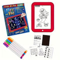 Light Up Drawing Board for Kids LED Doodle Art Set with Colorful Markers & 30 Cards Ages 3-8, Battery-Powered Glow Writing Bo