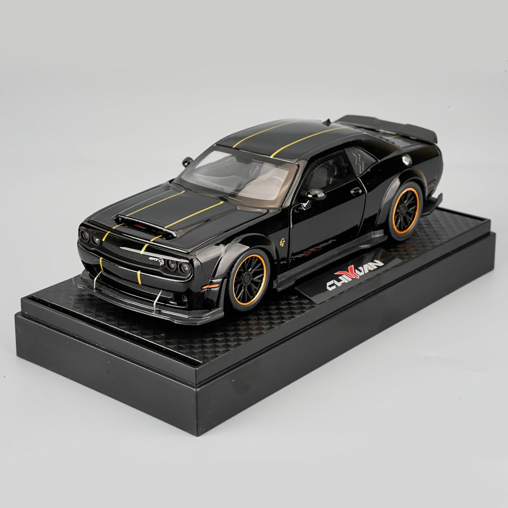 1:32 Scale Dodge Hellcat Die-Cast Metal Car Model with Openable Doors & Display Base, Collector Diecast Vehicle — image 1