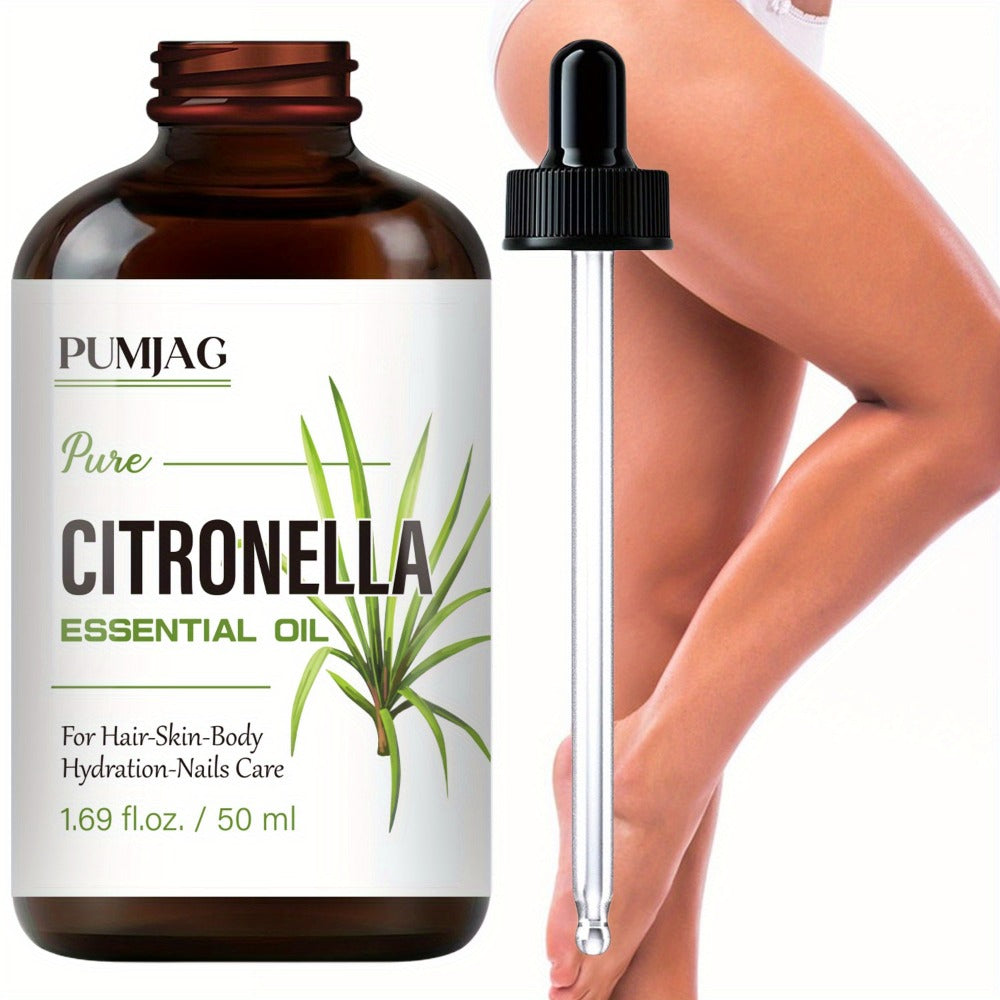 Essential Oil Citronella Non-Alcoholic Formula in 50ml Precision Dropper Bottle for Face, Hair, Nails and Body — image 11