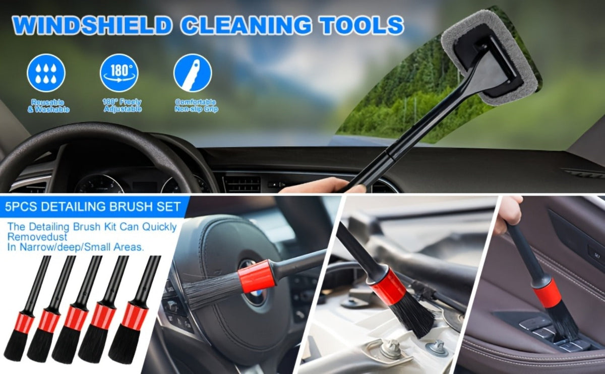 Car Cleaning Kit in 19 or 41-Piece Options with Brushes, Towels, Bucket and Selected Vacuum Tools — image 14