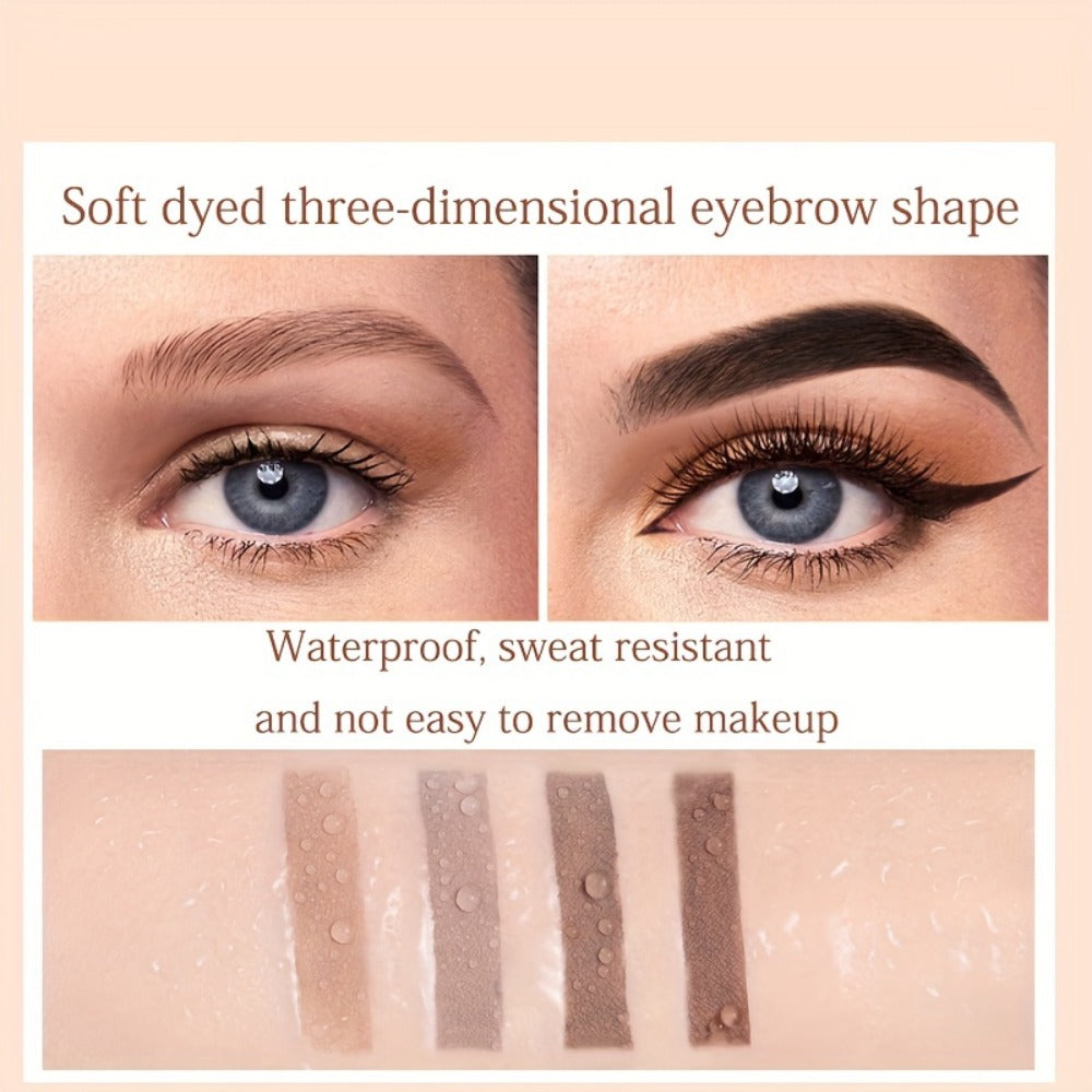 Waterproof Eyebrow Pencil Dual Ended with Angled Tip Flat Tip & Spoolie Brush Smudge Proof Long Lasting Brow Definer for Wome