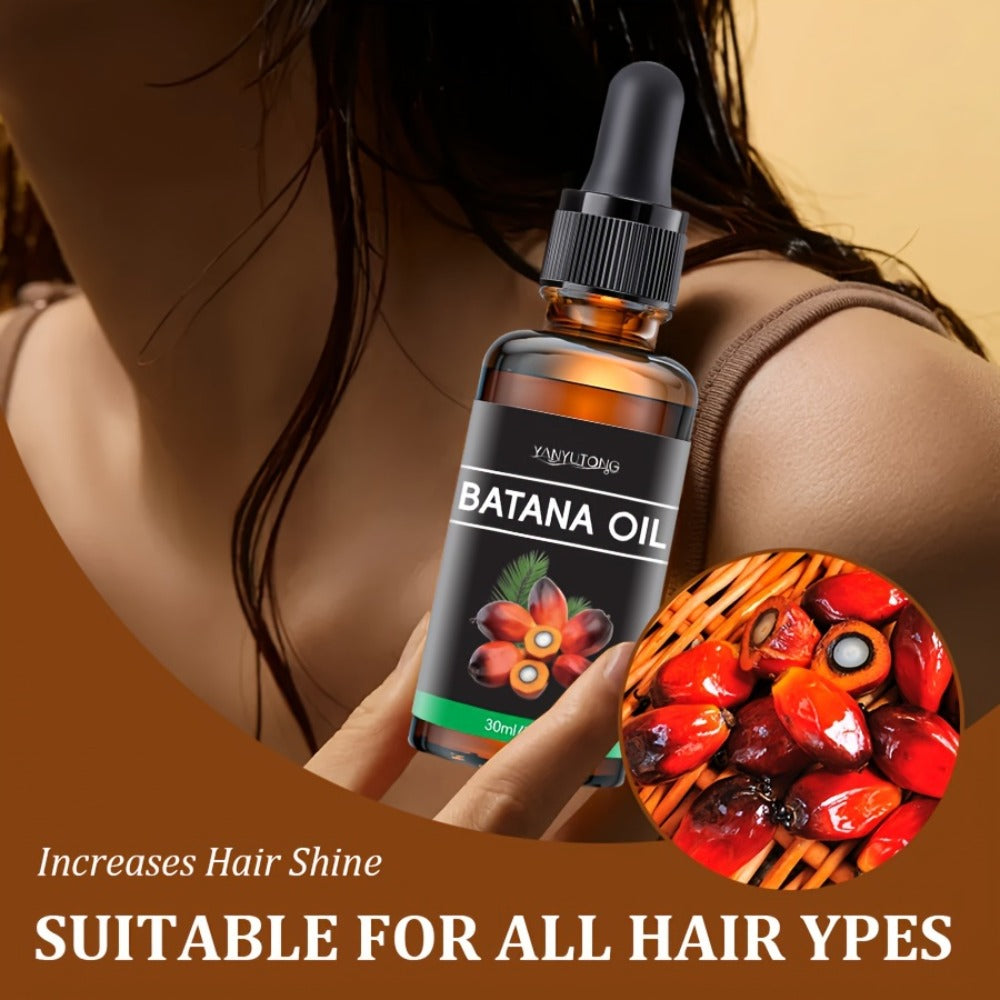 Batana Oil Hair Treatment Leave-In Essence 30ml – Plant Extract Deep Moisturizing Scalp Care, Lasting Fragrance, Frizz Contro