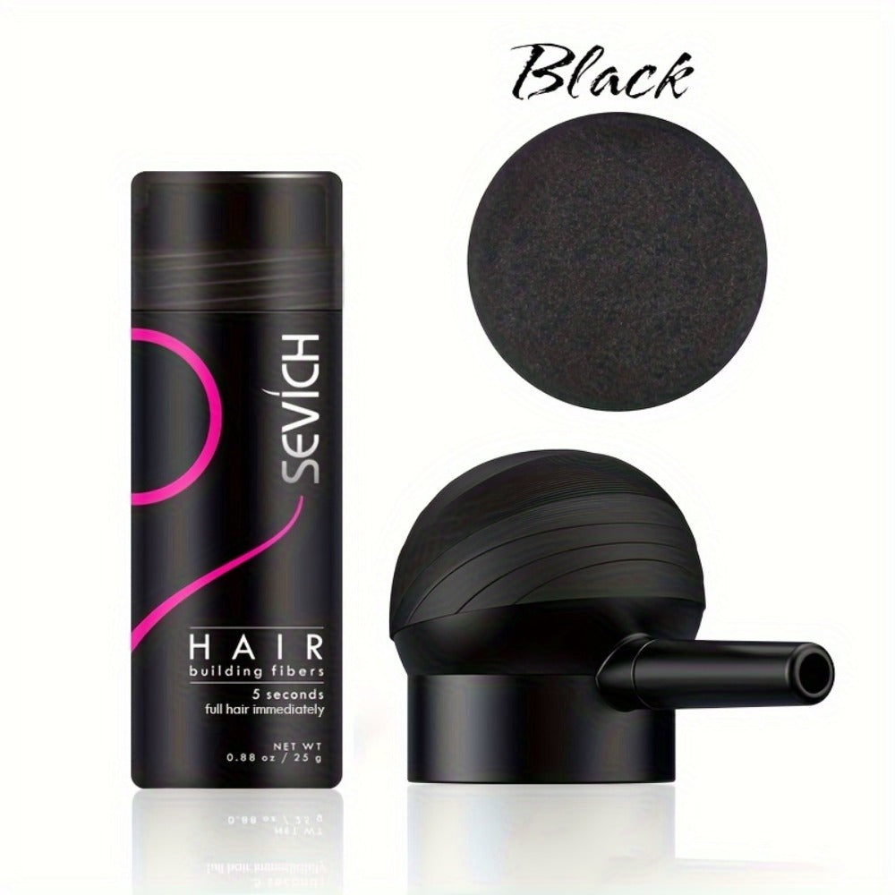Compact Two-Piece Hair Fiber Set with Spray-Head Containers in Black, Dark Brown or Medium Brown — image 3