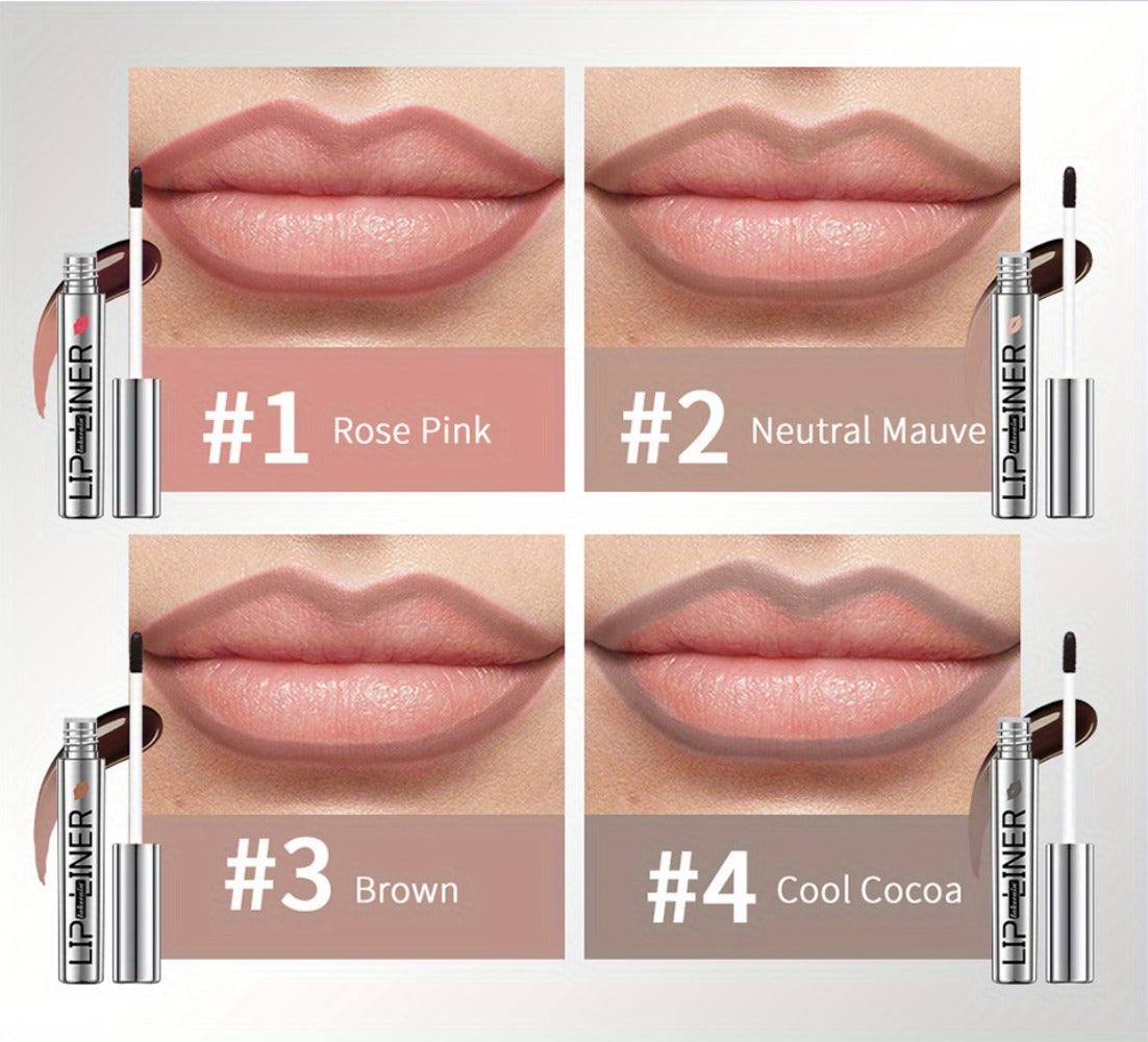 Lip Stain Pen Set 4 Colors 2-in-1 Lip Liner & Lip Tattoo – Waterproof Smudge-Proof Transfer-Resistant Matte Finish — image 12