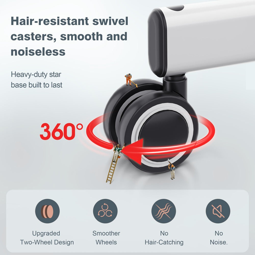 Rolling Facial Steamer with White Five-Wheel Stand, Removable 250 ml Tank and Preset Timer Controls — image 6