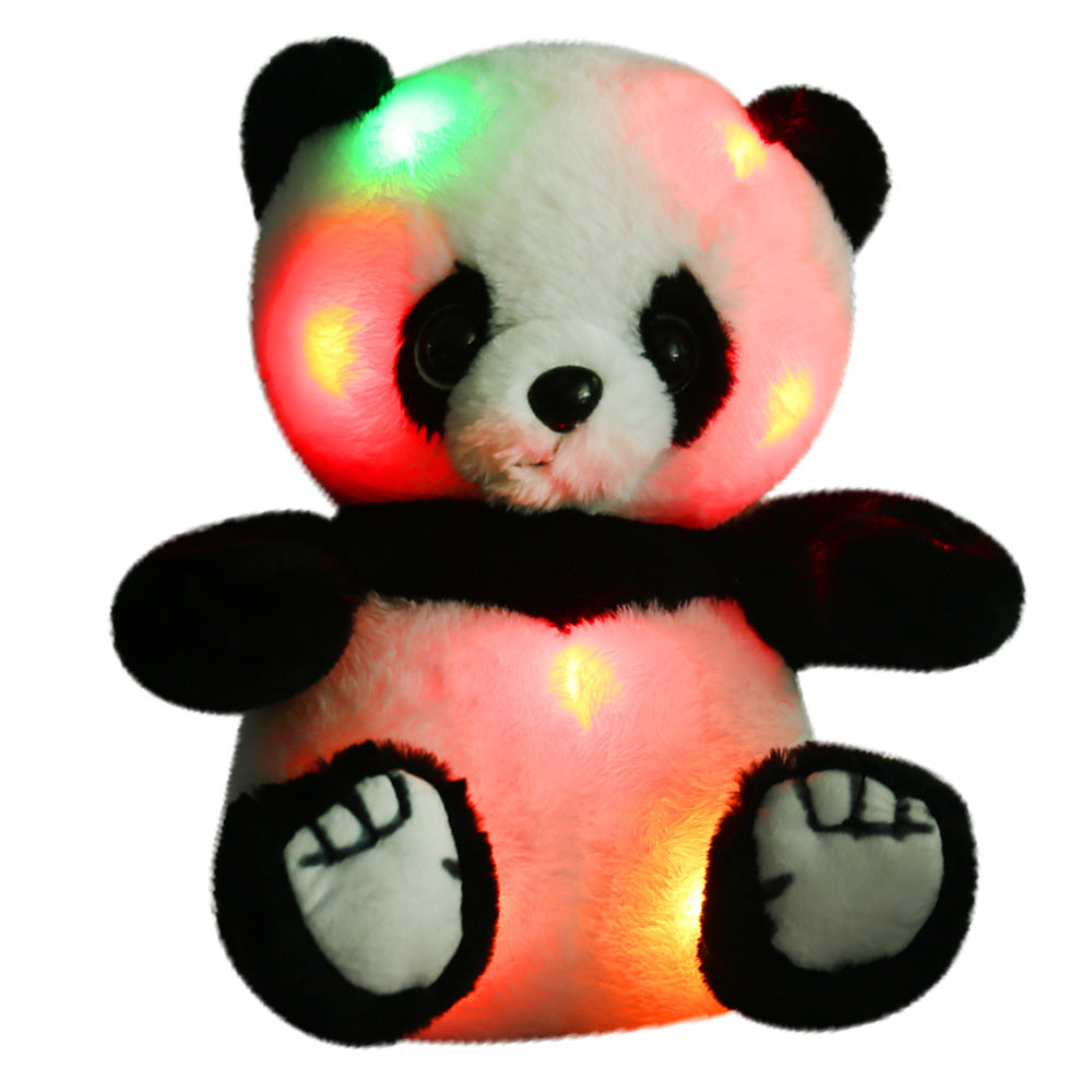12-Inch Jumbo Light-Up Panda Plush with Color-Changing LEDs, Soft Stuffed Body, Button Control and 2-AA Battery Compartment —