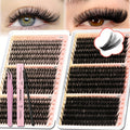 Lash Extension Kit with 708 Clusters in 8-16mm Mixed Lengths and 30D-100D Densities, Glue, Tweezers and Brush — image 13