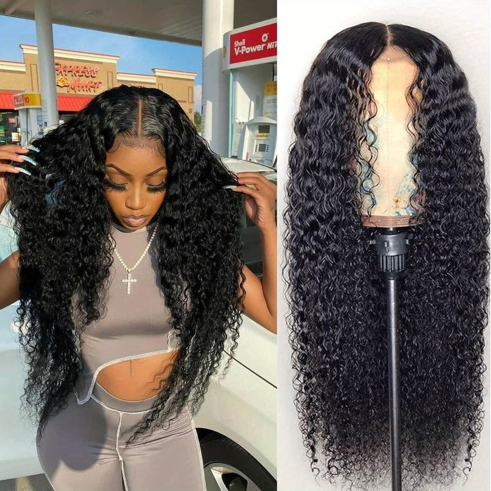 Body Wave Human-Hair 4x4 Lace Closure Wig in Black with Listed 180% Density and Five Length Options — image 6