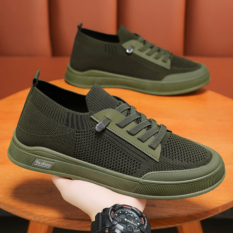 Men's Korean Style Canvas Sneakers - Casual Minimalist Trainers