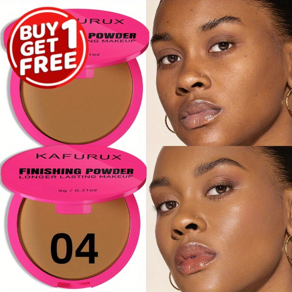 Pressed Powder Foundation 2 Pcs Set Waterproof Sweatproof Lightweight Buildable Coverage, for Makeup, Travel and Everyday Van