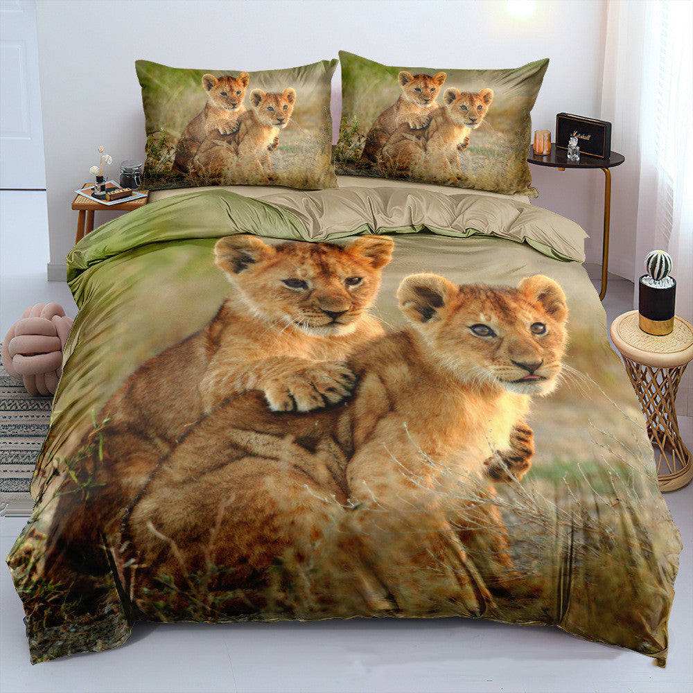 New Digital Lion Bedding Set