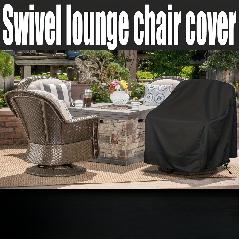 Swivel Patio Chair Covers Waterproof 2 Pack, Heavy Duty Outdoor Furniture Covers 27.5"W x 32.5"D x 43"H, All-Weather UV & Win