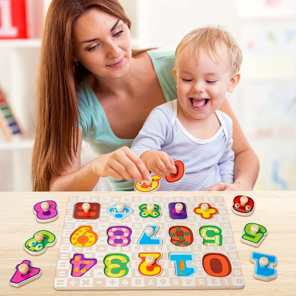 Six-Board Wooden Peg Puzzle Set with Metal Storage Rack and Scene or Animal Theme Checkout Options — image 7