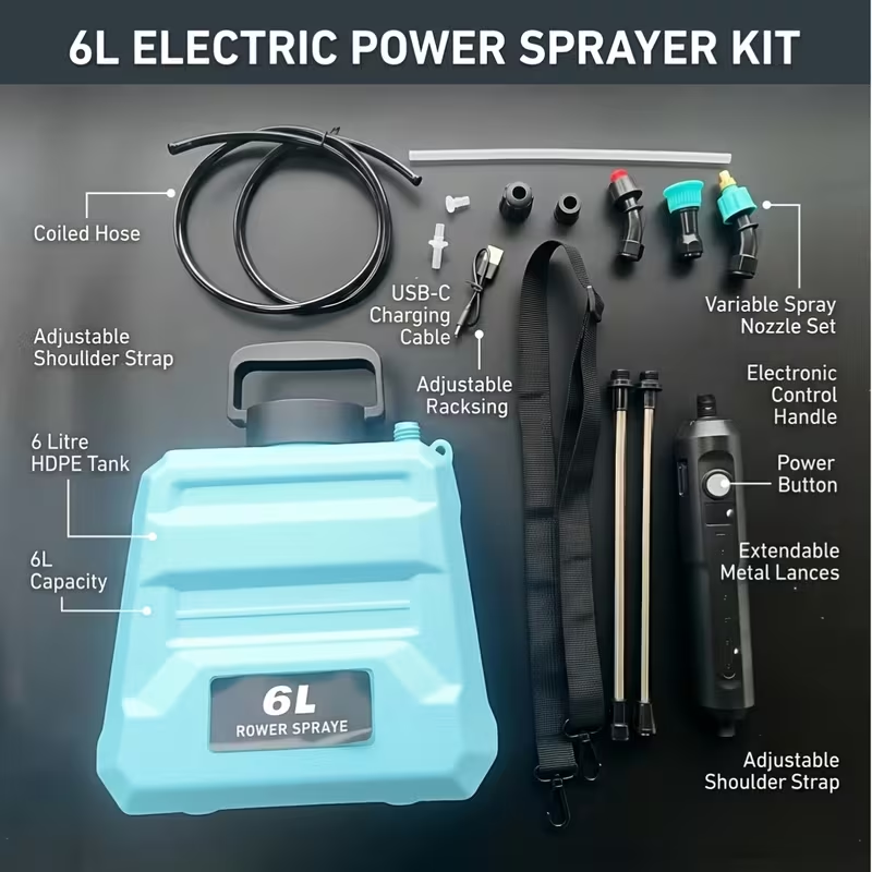 Garden Sprayer, USB-Rechargeable Electric Pump with Three Mist Nozzles for Yard and Patio Watering — image 1