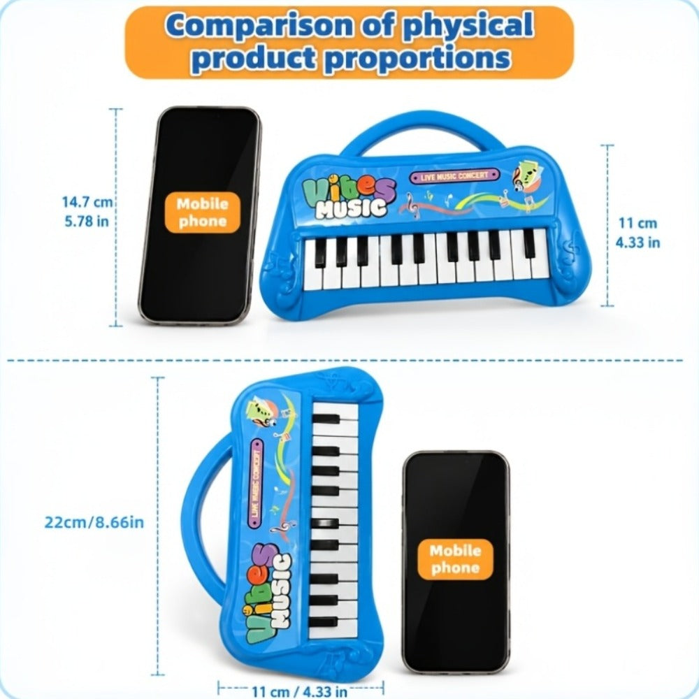 Kids Mini Piano Keyboard 13 Keys, Portable Electronic Music Toy for Toddlers with the Listed Color, Size or Set Options for E