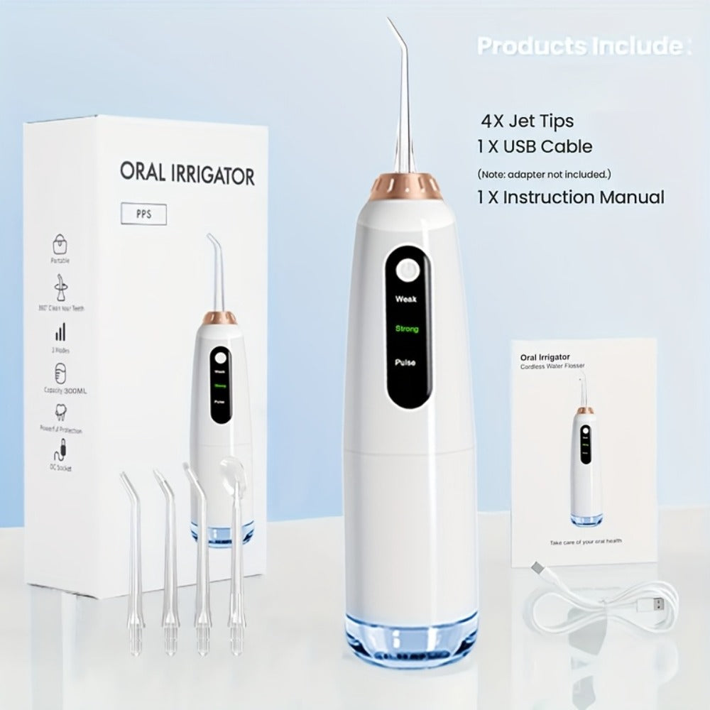 Electric Toothbrush Water Flosser Combo Set – 3 Modes USB Rechargeable Oral Care Kit with 4 Brush Heads & 4 Nozzles — image 1