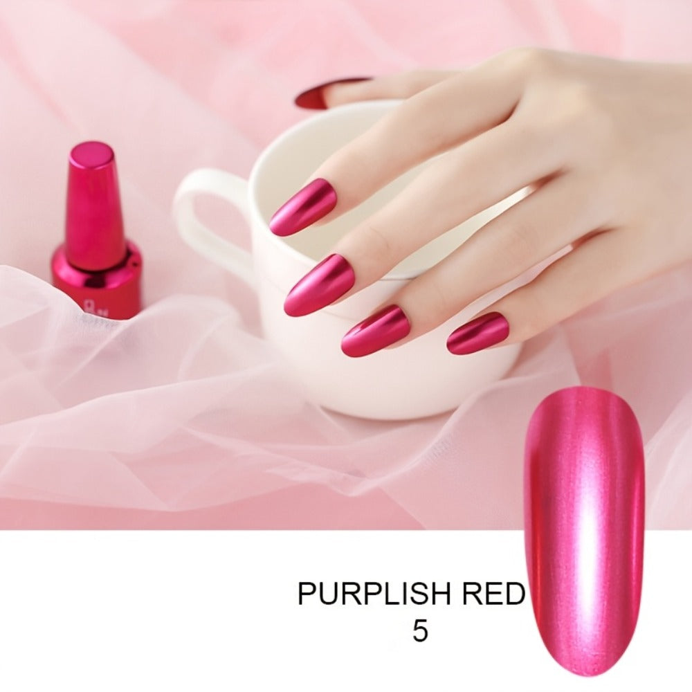 Gel Nail Polish Liner Set with 12 Mirror Chrome Colors and Built-In Thin Art Brushes for Detailed Nail Art — image 9