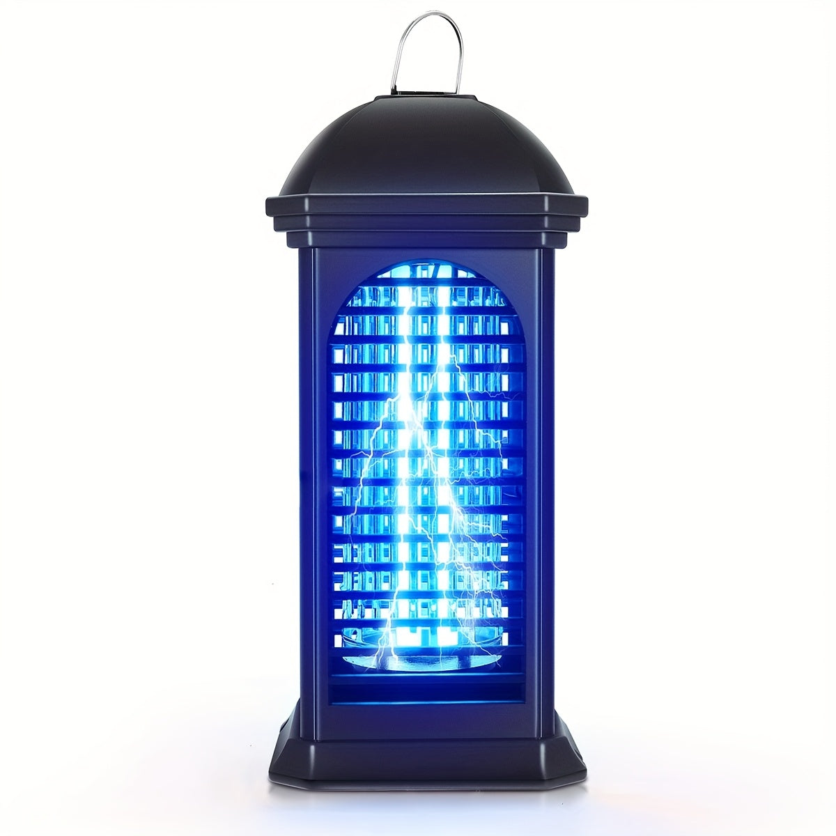 Cylindrical Plug-In Bug Zapper with Blue Grid Light in Black Single or Two-Piece Upgrade Options — image 3