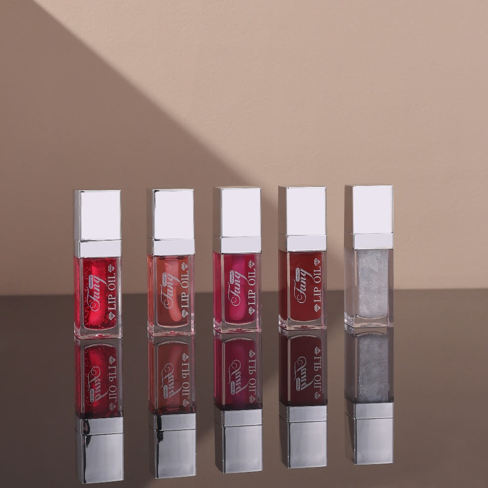 Plumping Lip Gloss Oil Set 3pcs 6pcs Transparent Glow Lip Plumper – High-Shine Glossy Finish in Berry Coral Pink Red — image 
