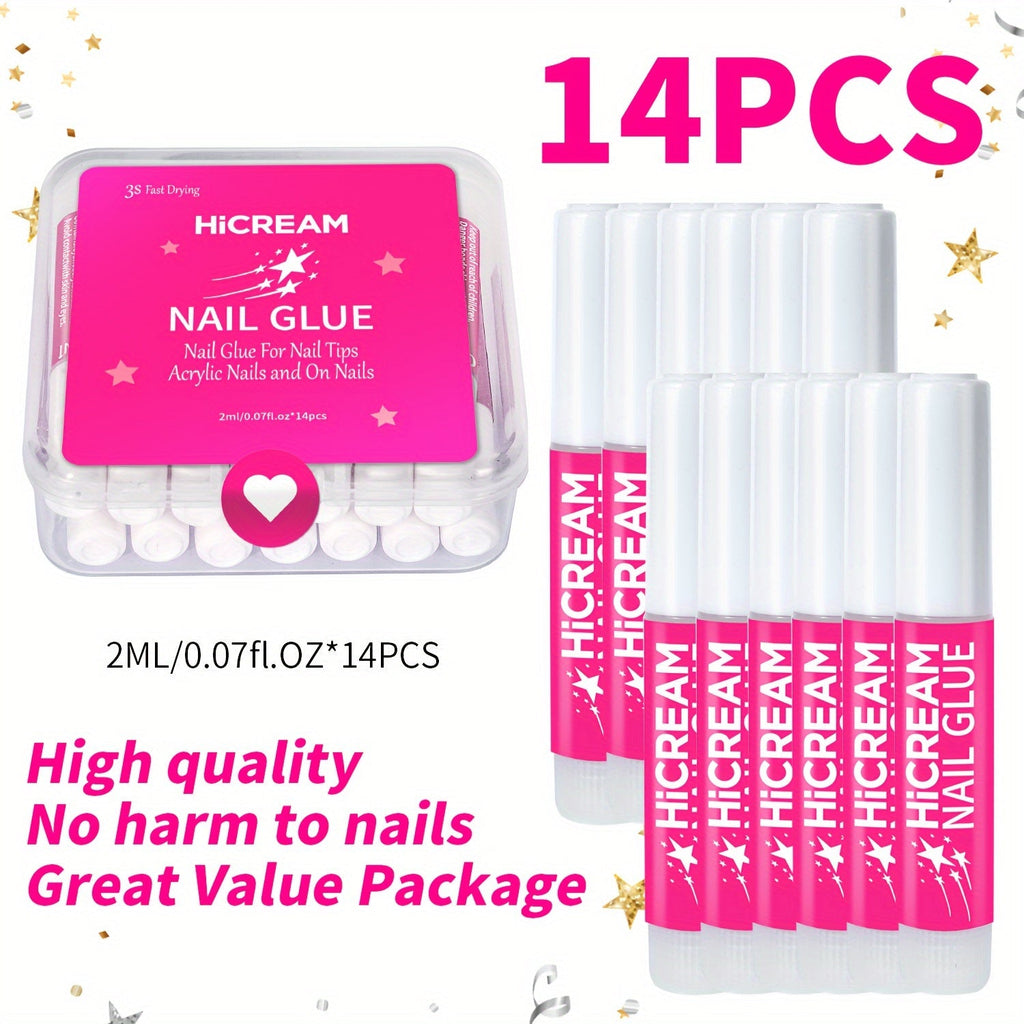 Nail Glue Set, MICHAN 14- or 28-Piece Configurations with 2ml Squeeze Tubes and Optional 7ml Brush Bottles — image 18