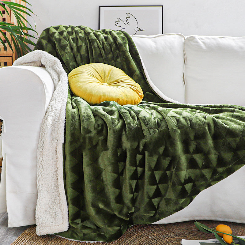 Siesta Blanket Knee Shawl Cover Flannel Thickened Lamb Wool