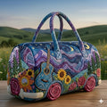 2026 New Quilted Patchwork Handbag, Vintage Patchwork Overnight Travel Bag, Fitness Clutch, Short Trip Overnight Bag — image 