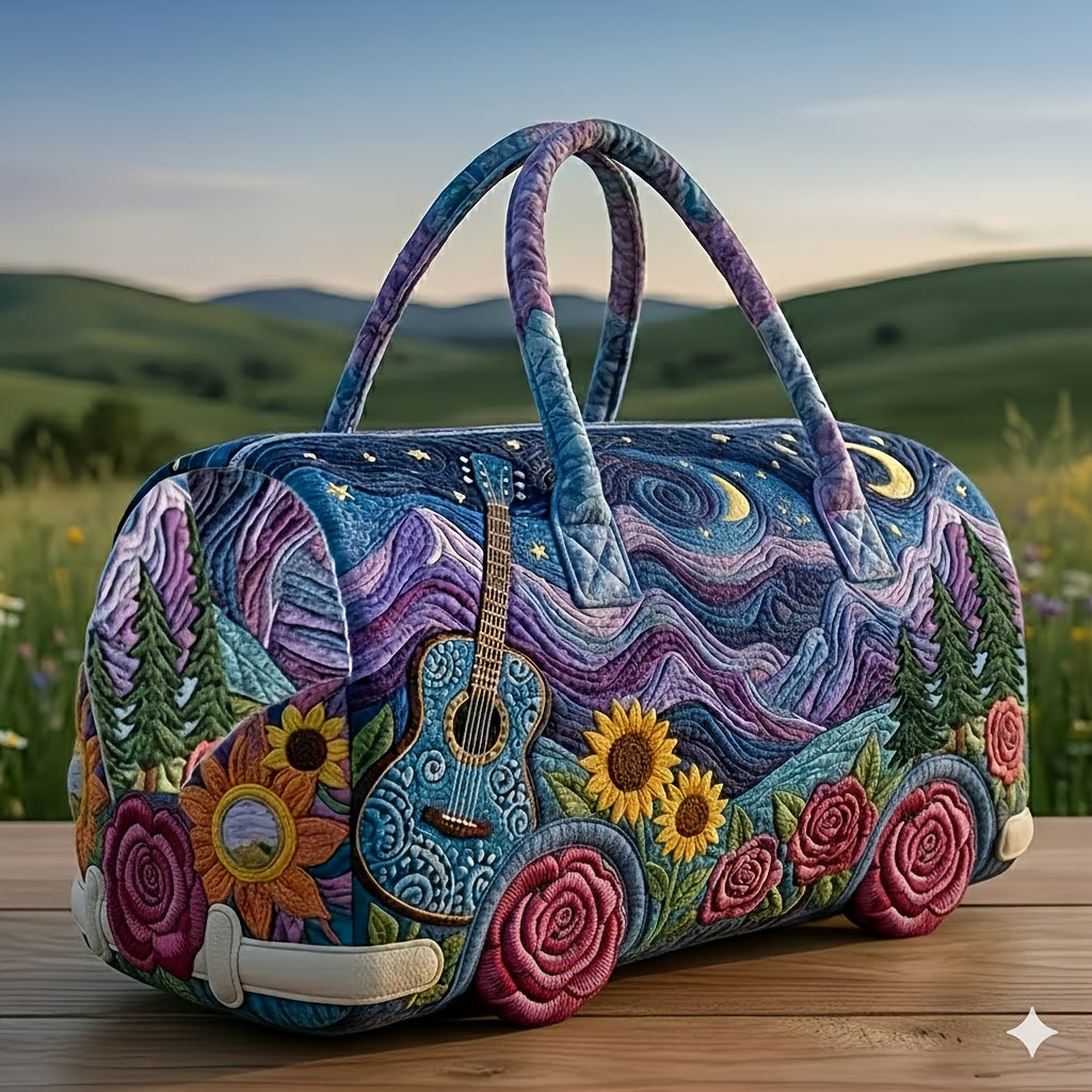 2026 New Quilted Patchwork Handbag, Vintage Patchwork Overnight Travel Bag, Fitness Clutch, Short Trip Overnight Bag — image 