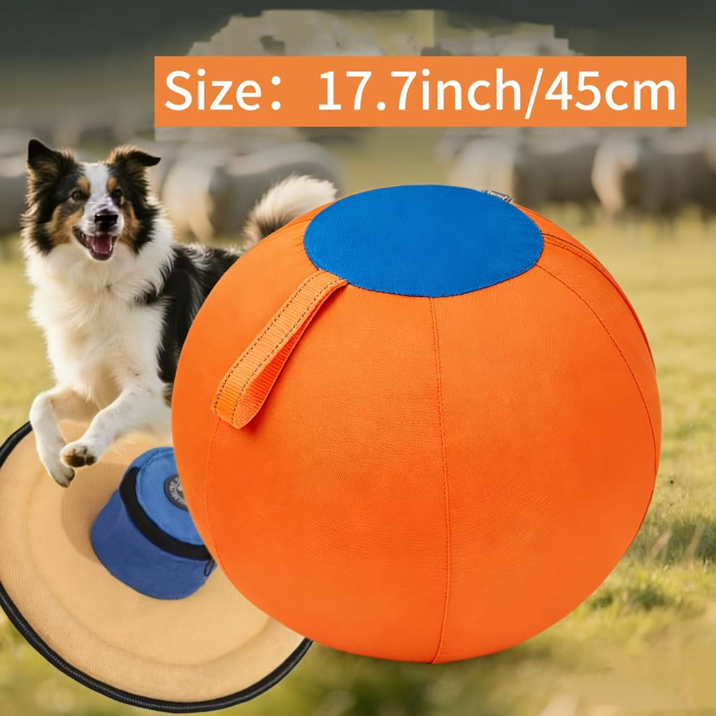 Dog Toy Large Inflatable Bear-Shaped Ball in Blue-Orange or Orange for Indoor and Outdoor Play — image 7