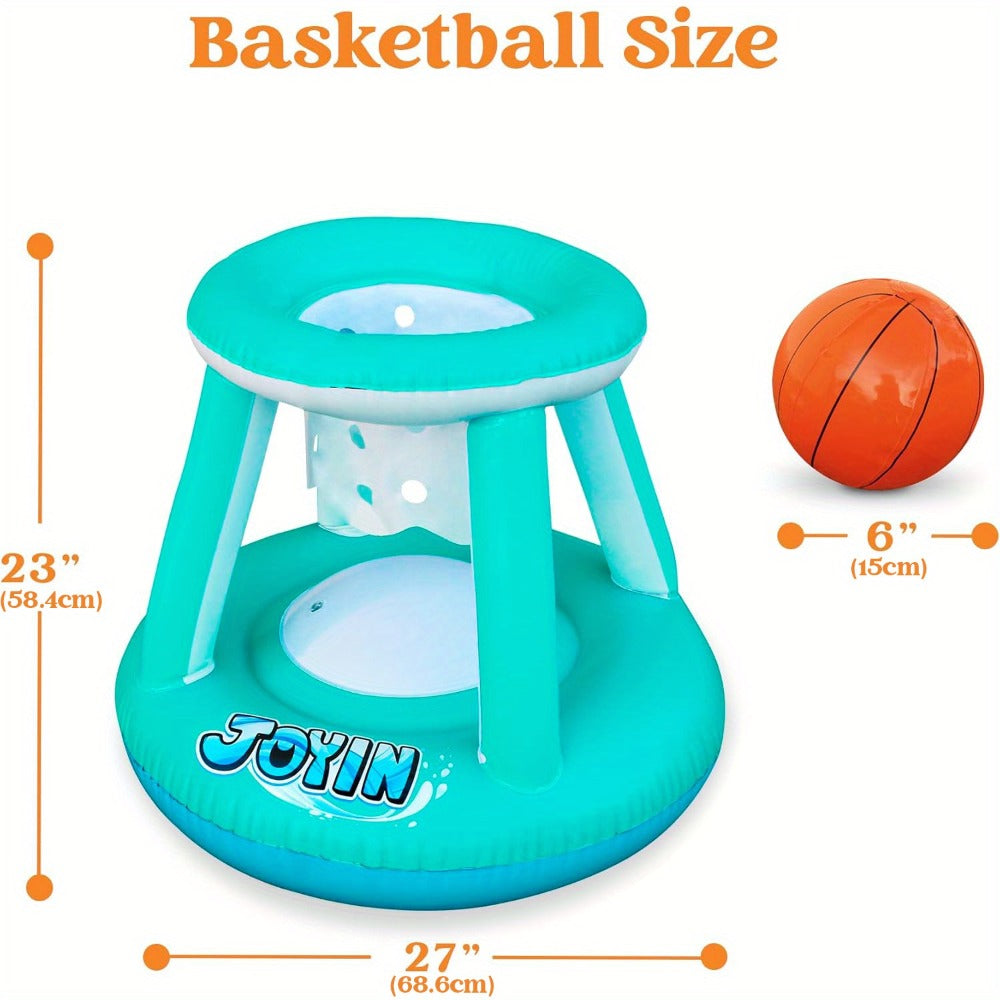 Inflatable Pool Volleyball Set with Basketball Hoop, 2-in-1 Floating Net Court Game for Kids & Adults — image 13