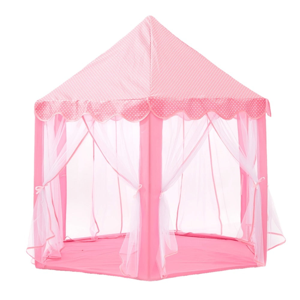 Pink Princess Hexagon Play Tent for Girls Indoor Dream Castle with Gauze with the Listed Color, Size or Set Options for Every