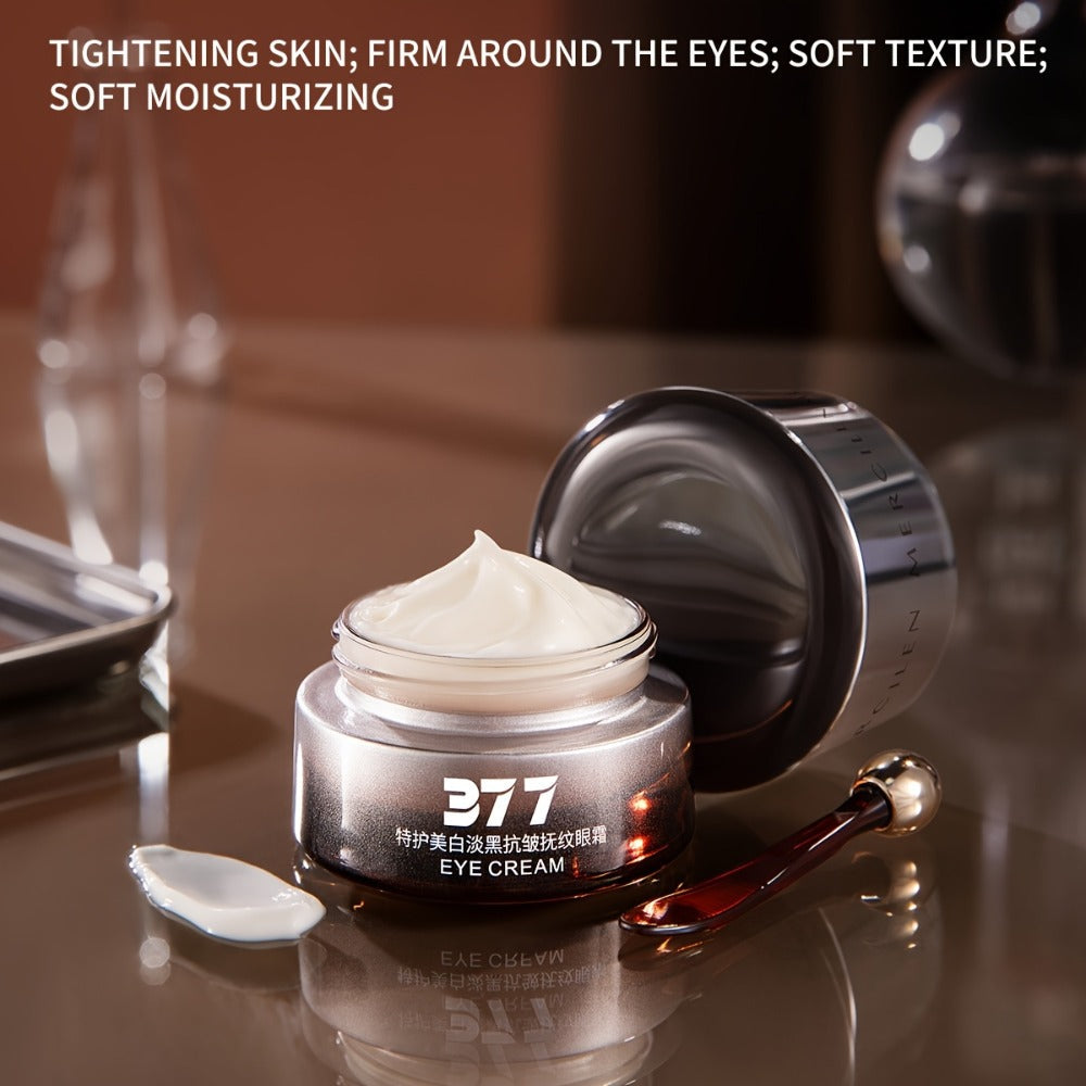 MERCILEN 377 Eye Cream, 25g Brown-and-Silver Cosmetic Jar with Included Metal Applicator Spoon — image 8