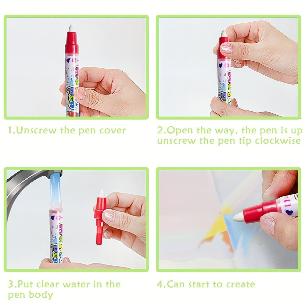 Reusable Water Doodle Mat for Kids with 2 Water Pens, Large Size Mess-Free Drawing Pad, Educational Art Toy — image 6